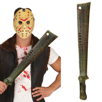 Coltello finto di Halloween insanguinato 68 cm