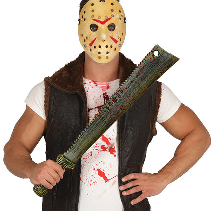Coltello finto di Halloween insanguinato 68 cm