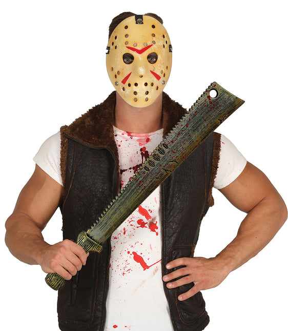 Coltello finto di Halloween insanguinato 68 cm