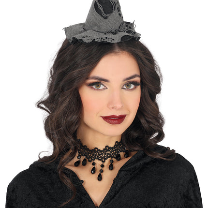Cerchietto Halloween Cappello Strega Mini