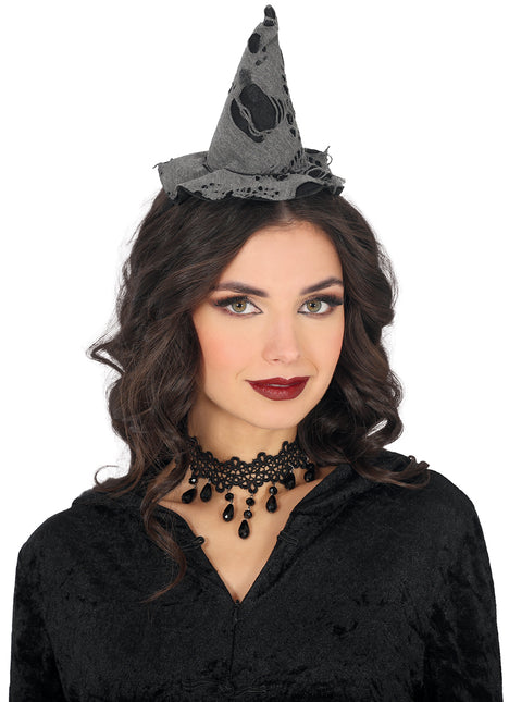 Cerchietto Halloween Cappello Strega Mini