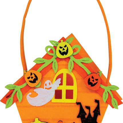 Cestino Halloween Casa della Strega 14cm