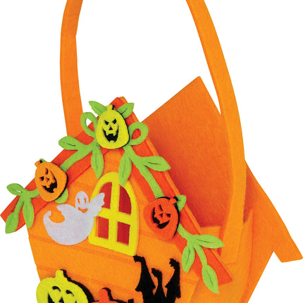 Cestino Halloween Casa della Strega 14cm