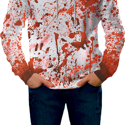 Maglione rosso bianco con maschera