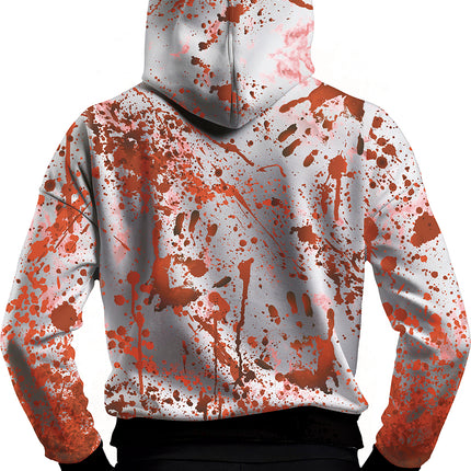 Maglione rosso bianco con maschera