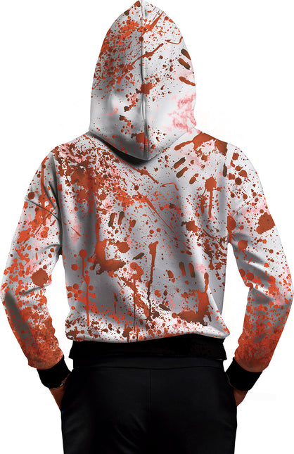 Maglione rosso bianco con maschera