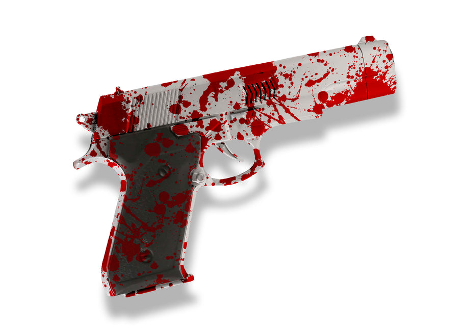Pistola finta di Halloween con sangue 24 cm