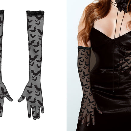 Guanti in pizzo Bat 38cm
