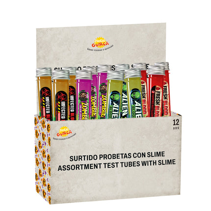 24 provette con melma assortite