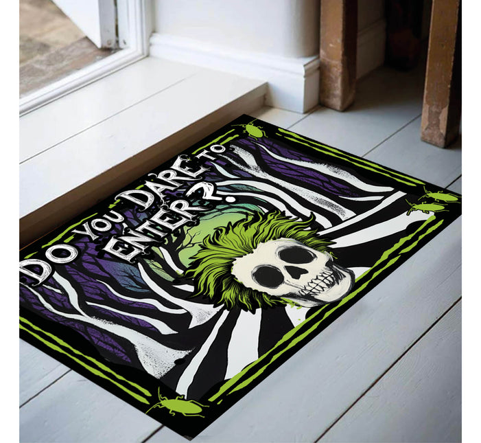 Zerbino di Halloween Nero Verde Obbligo di Entrata 60 cm