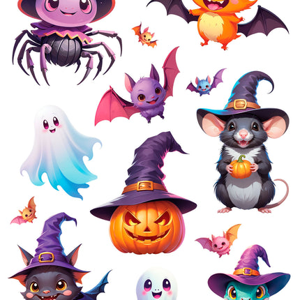 Adesivi di Halloween colorati