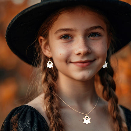 Set di accessori per Halloween Collana e orecchini Fantasma