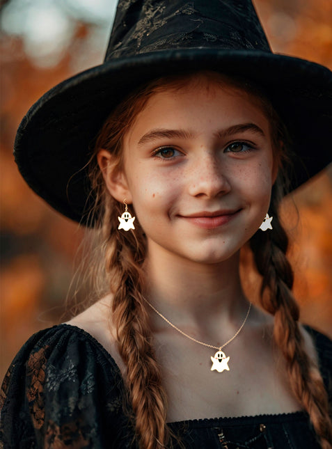 Set di accessori per Halloween Collana e orecchini Fantasma