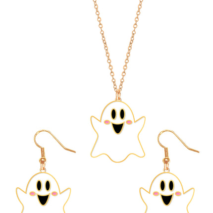 Set di accessori per Halloween Collana e orecchini Fantasma