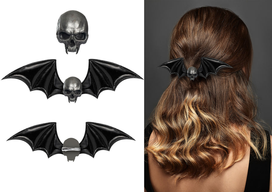 Fermaglio per capelli a pipistrello 13 cm