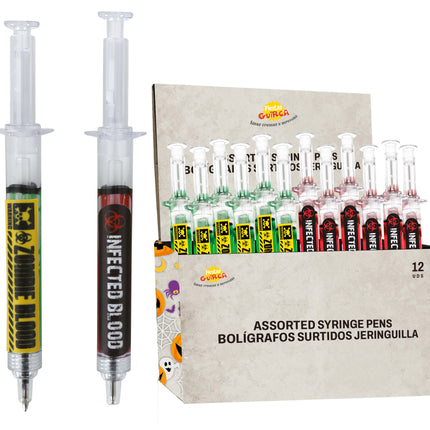 Penna di Halloween con sangue finto 48 pezzi