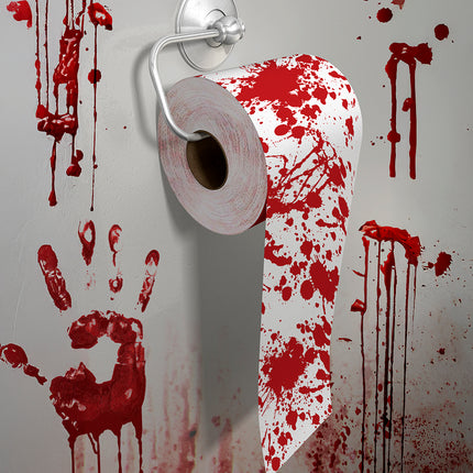 Carta igienica di Halloween con sangue