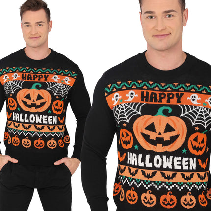Zucca con maglione di Halloween