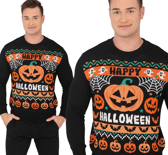 Zucca con maglione di Halloween