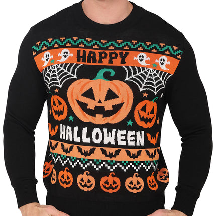 Zucca con maglione di Halloween