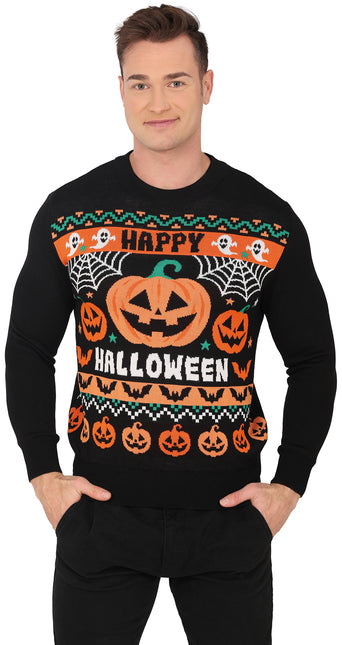 Zucca con maglione di Halloween