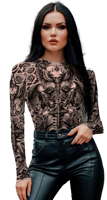 Effetto tatuaggio camicia nuda