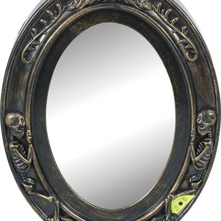 Specchio segnaletico di Halloween con luce e suono 32 cm