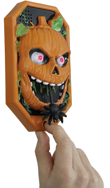 Zucca campanello di Halloween con luce, suono e movimento