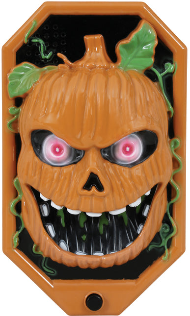 Zucca campanello di Halloween con luce, suono e movimento