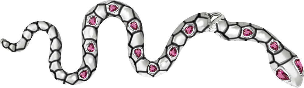 Orecchini a serpente in argento 6 cm