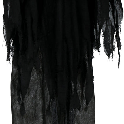 Bambola di Halloween Scheletro Nero Due Teschi Con Luce E Suono 1,7m