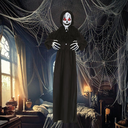 Bambola di Halloween con luci e suoni 1,5 m