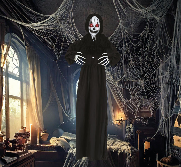 Bambola di Halloween con luci e suoni 1,5 m