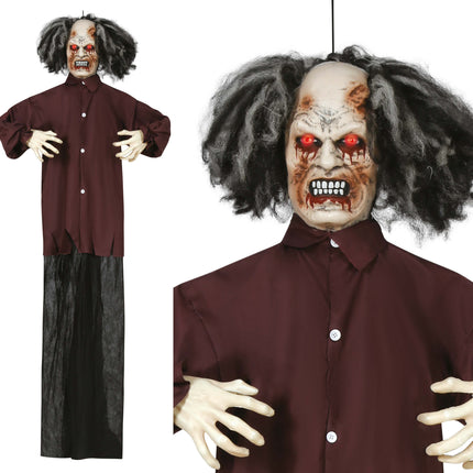 Bambola Zombie di Halloween con luci, suoni e movimenti 1,8 m