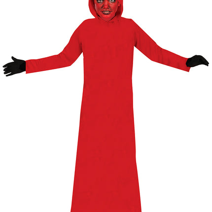 Vestito rosso bambino con cappuccio