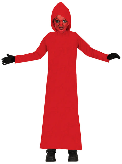 Vestito rosso bambino con cappuccio
