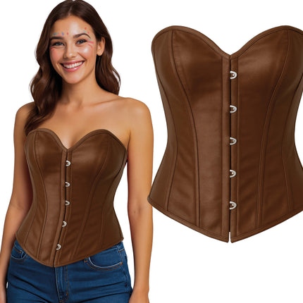 Corsetto marrone da donna