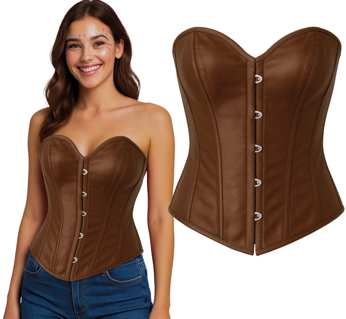 Corsetto marrone da donna