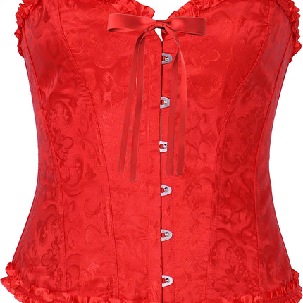 Corsetto rosso da donna in pizzo