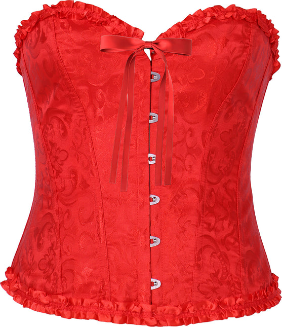 Corsetto rosso da donna in pizzo
