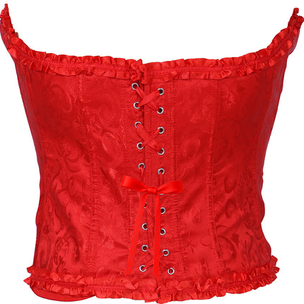 Corsetto rosso da donna in pizzo