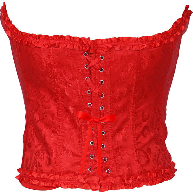 Corsetto rosso da donna in pizzo