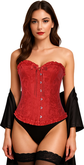 Corsetto rosso da donna in pizzo