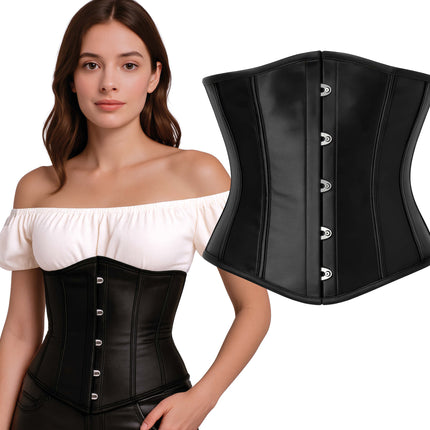 Corsetto nero in pizzo da donna
