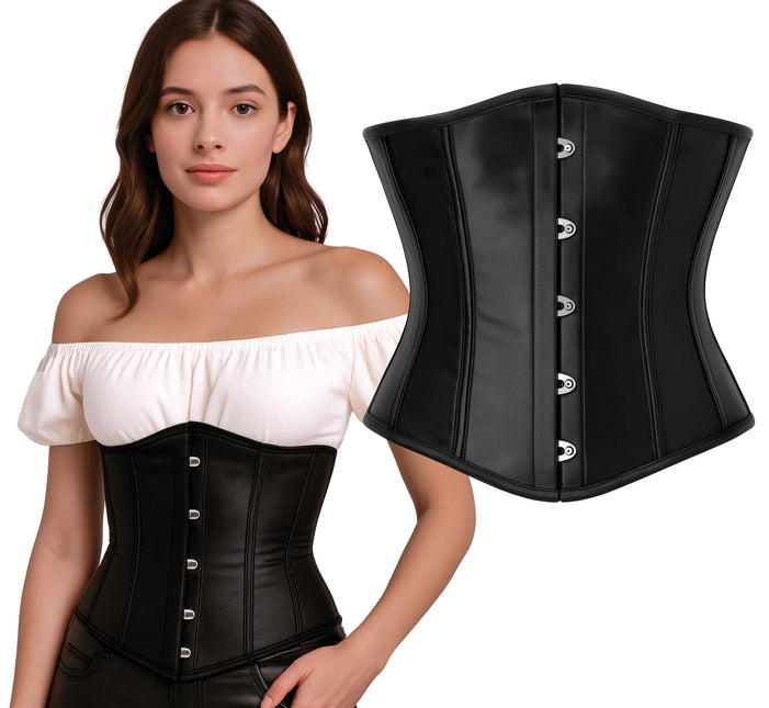 Corsetto nero in pizzo da donna