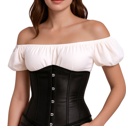 Corsetto nero in pizzo da donna