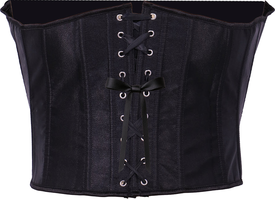 Corsetto nero in pizzo da donna