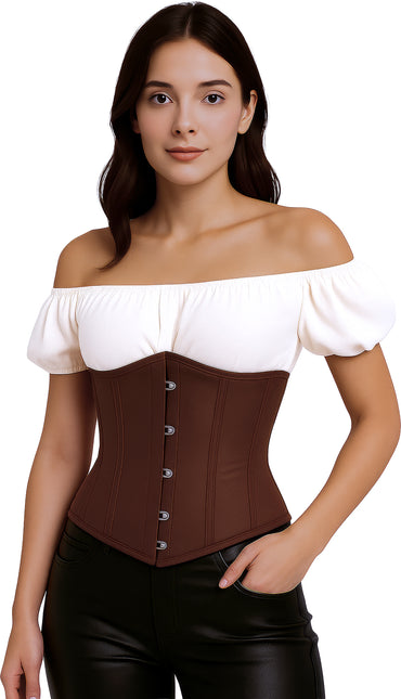 Corsetto marrone da donna pirata