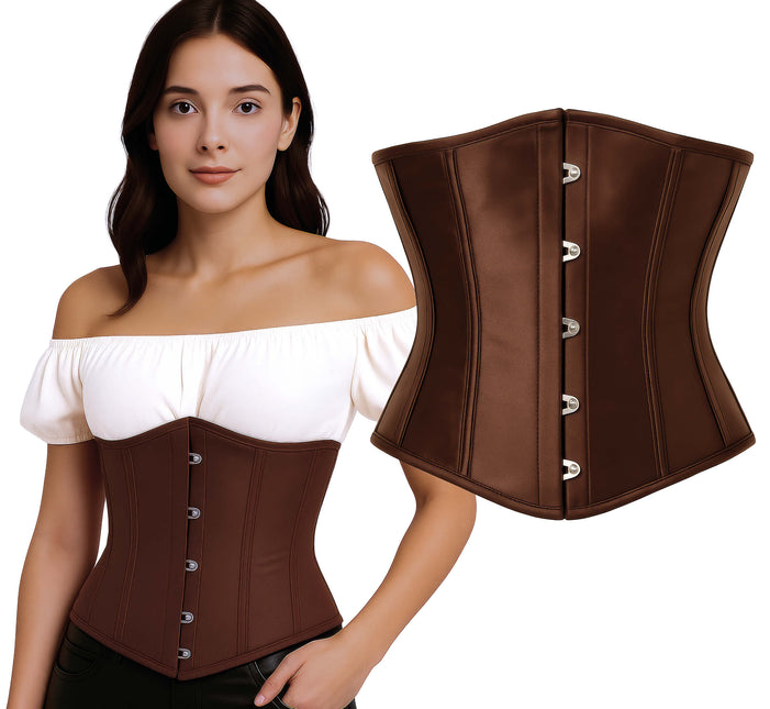 Corsetto marrone da donna pirata