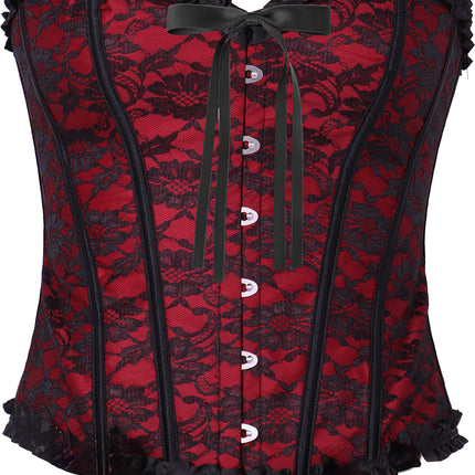Corsetto rosso bordeaux da donna